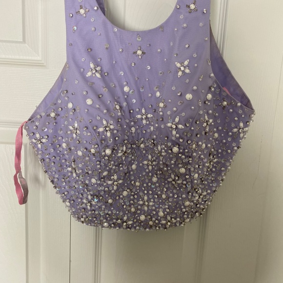 Two Piece Purple Prom Dress Size 8 - Picture 5 of 6